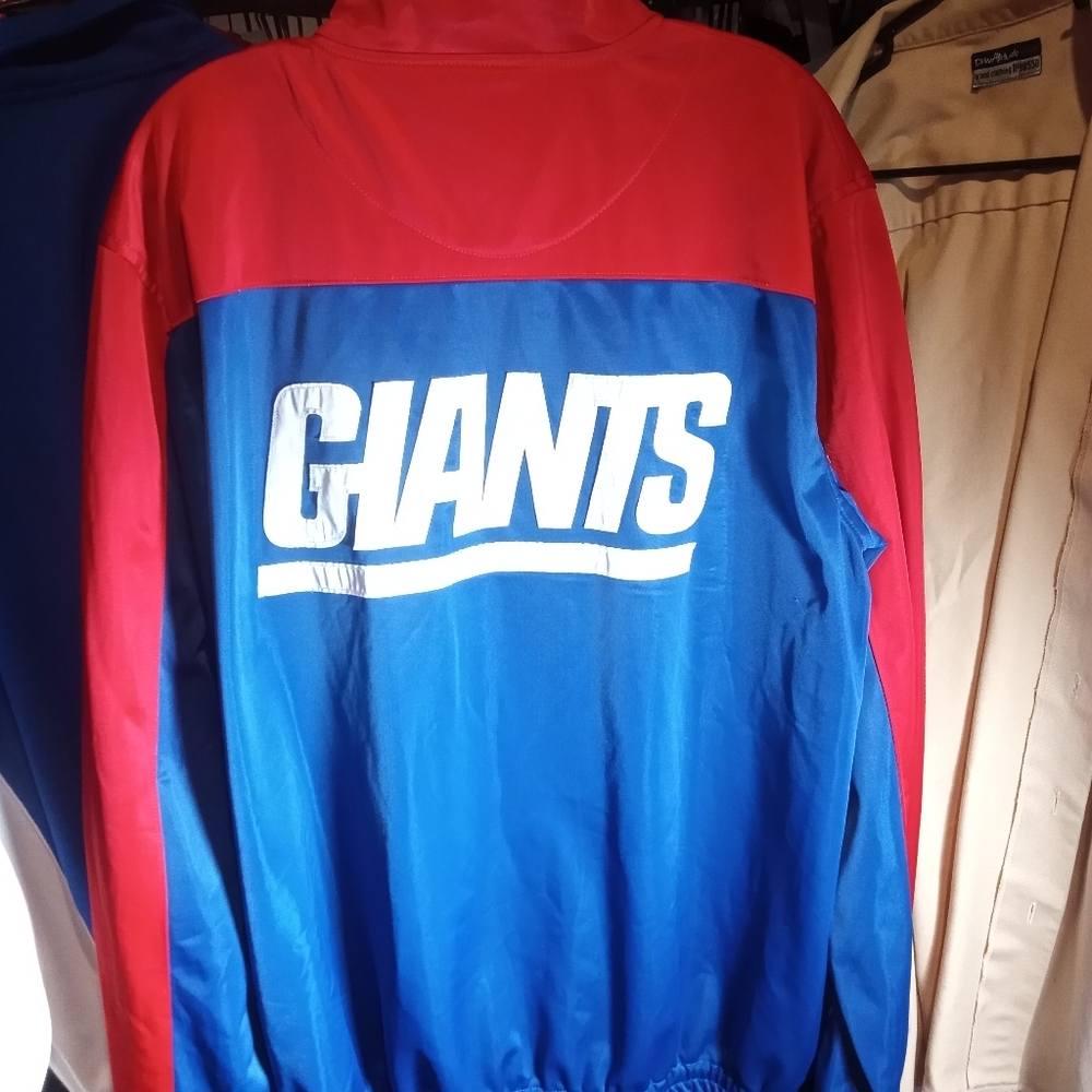 💥 VINTAGE NFL NEW YORK GIANTS ZIP UP TRACK JACKET 💥